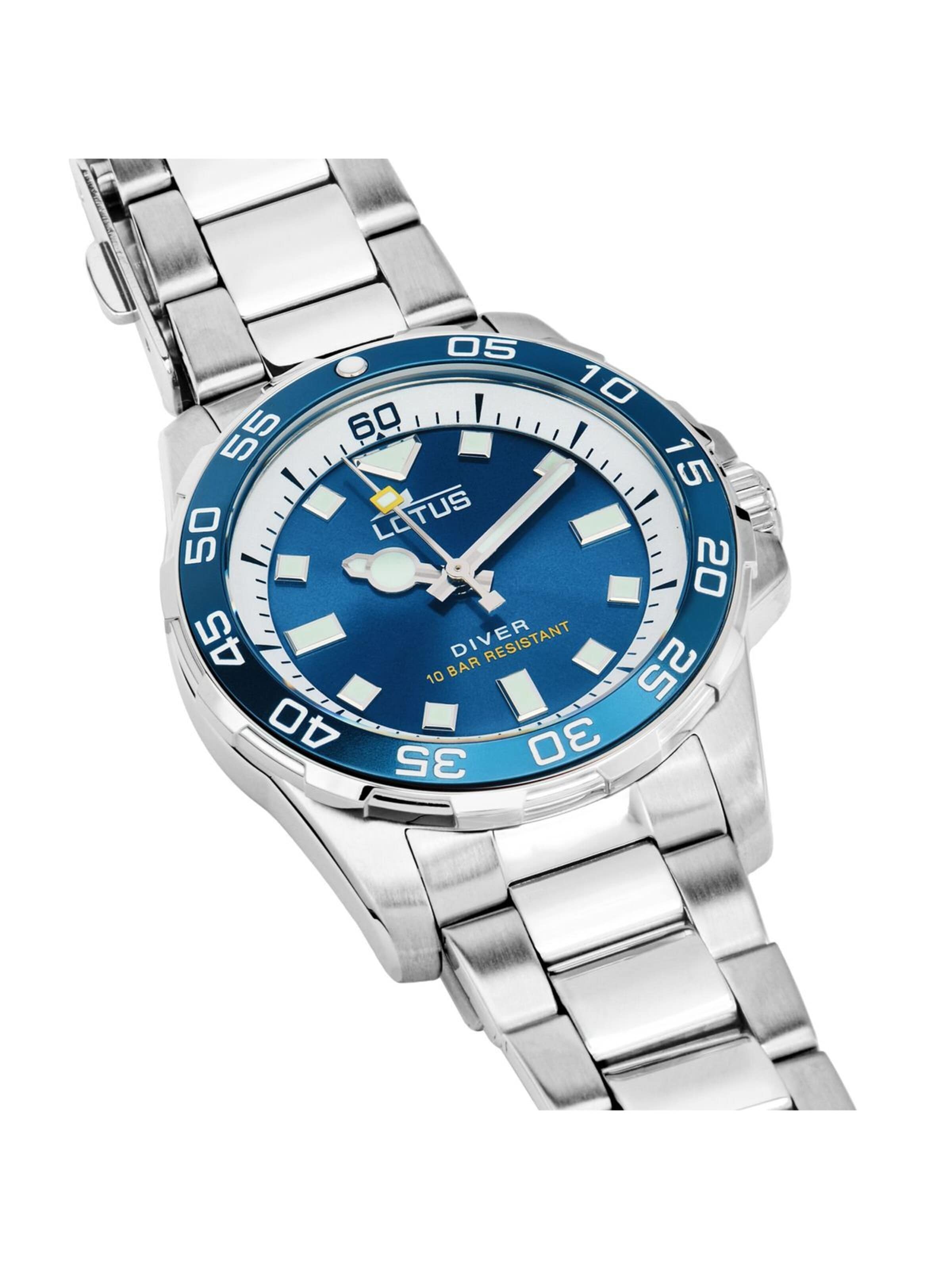 Montre à affichage analogique 'Lotus - Watch Trendy - Quartz watch movement - Watch case width: 36.8 mm' Lotus en bleu
