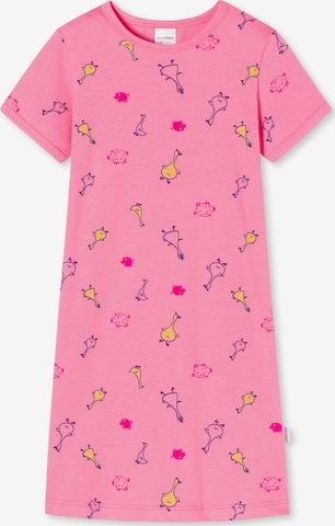 SCHIESSERSpavaćica košulja 'Girls World' - roza boja: prednji dio