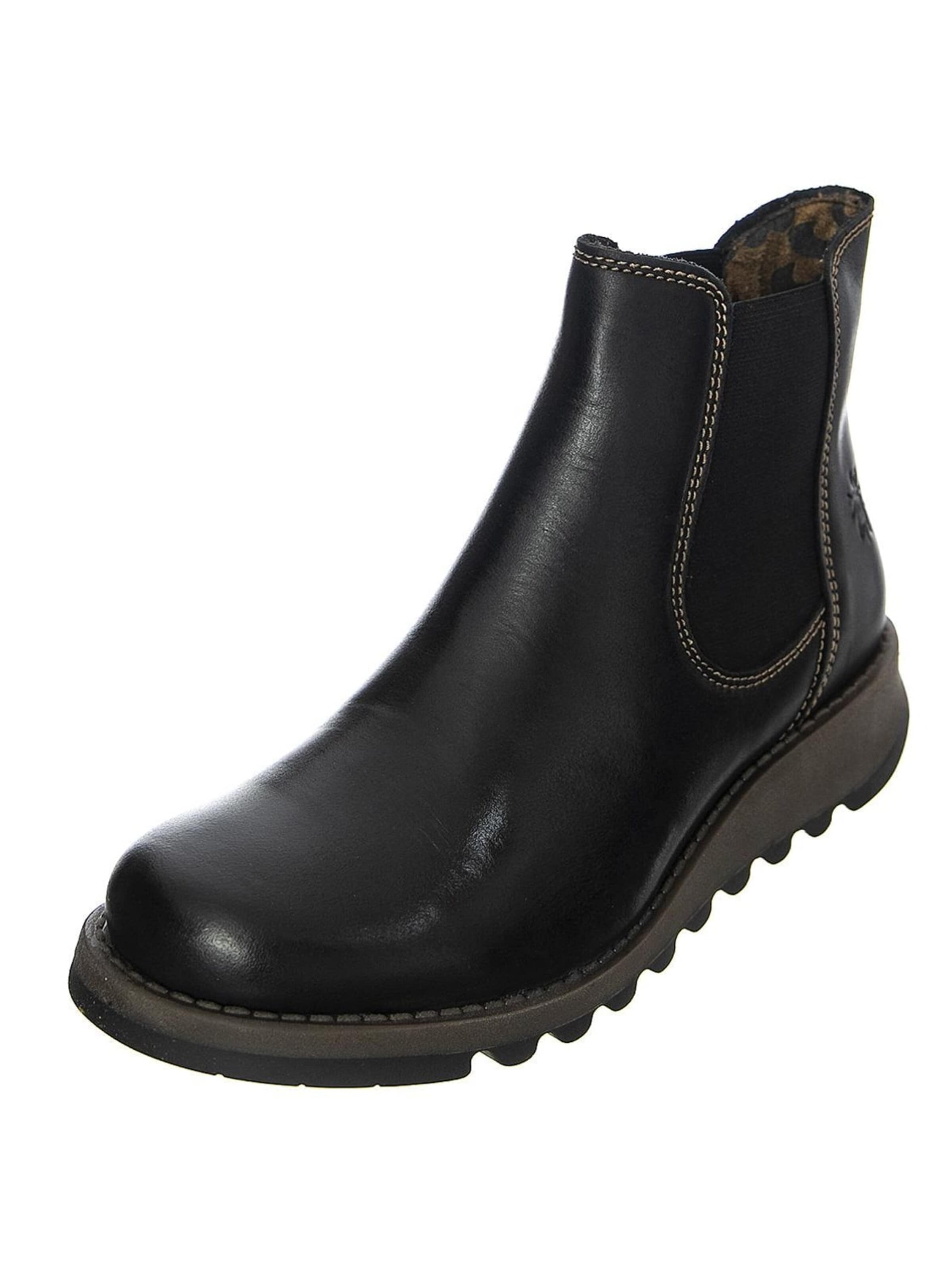 Boots chelsea 'Womens Salv Rug Black Ankle Boots' di FLY LONDON in nero: frontale