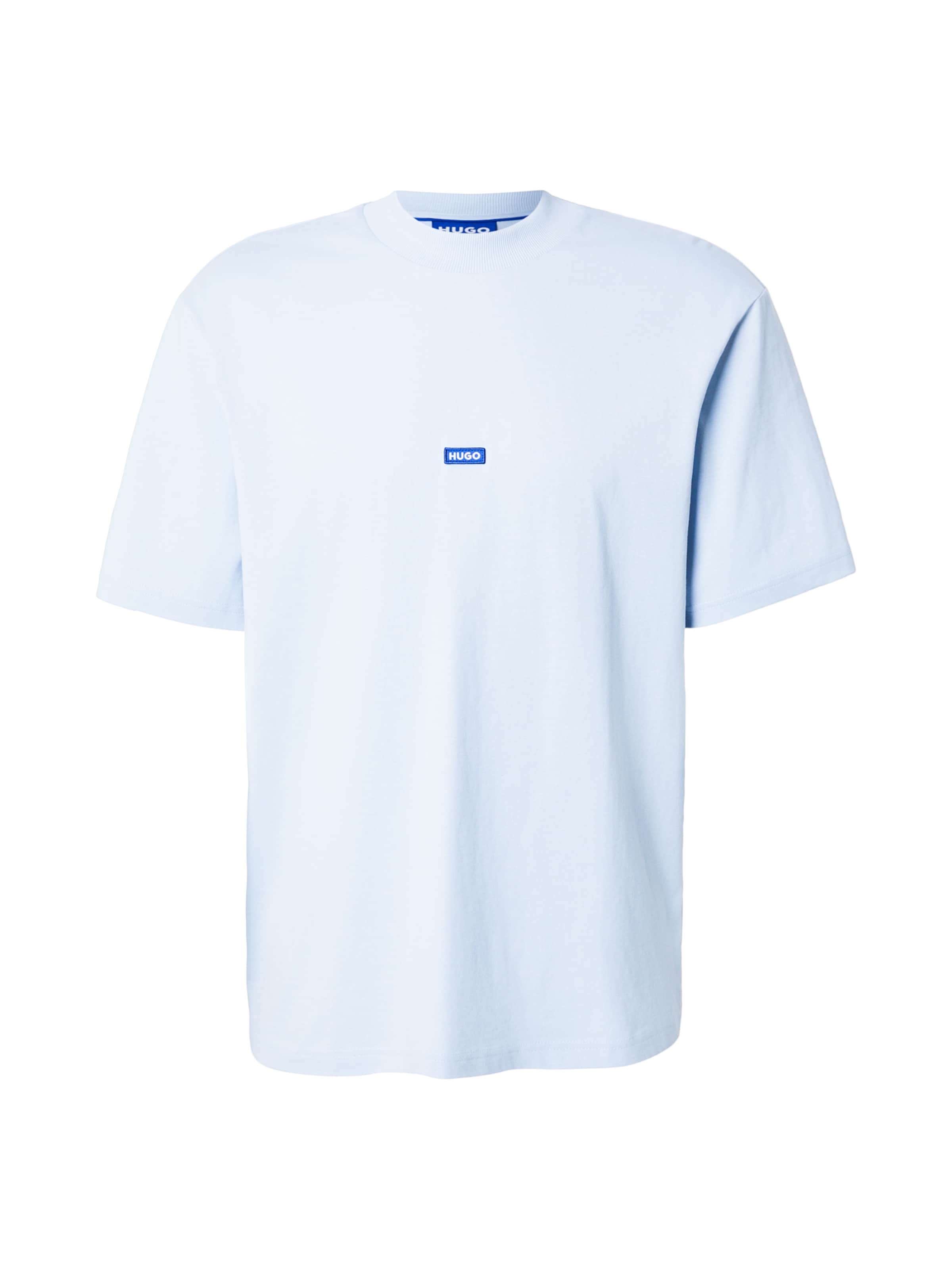 HUGO Μπλουζάκι 'Nieros' σε μπλε: μπροστά