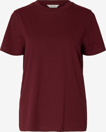 SELECTED T-Shirt in Rot: Vorderseite