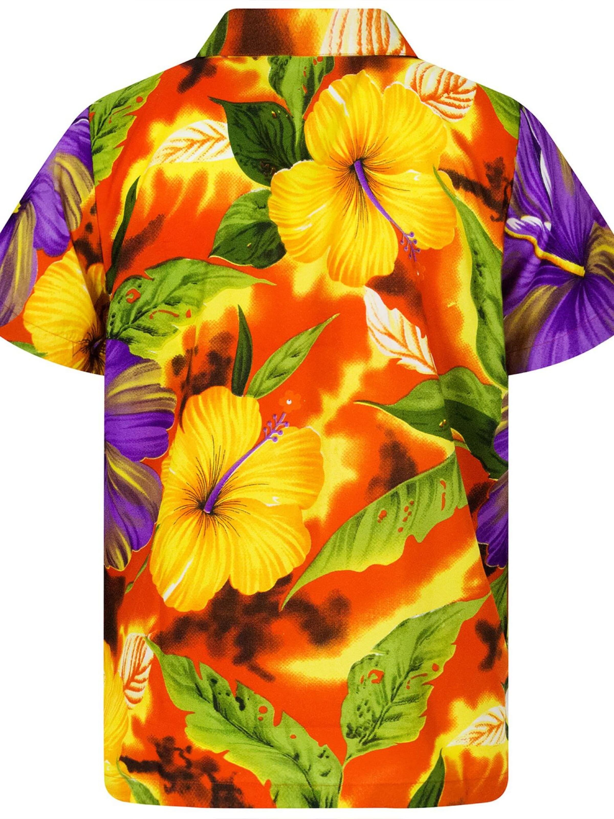 Maglietta 'Big Flower' di King Kameha in arancione