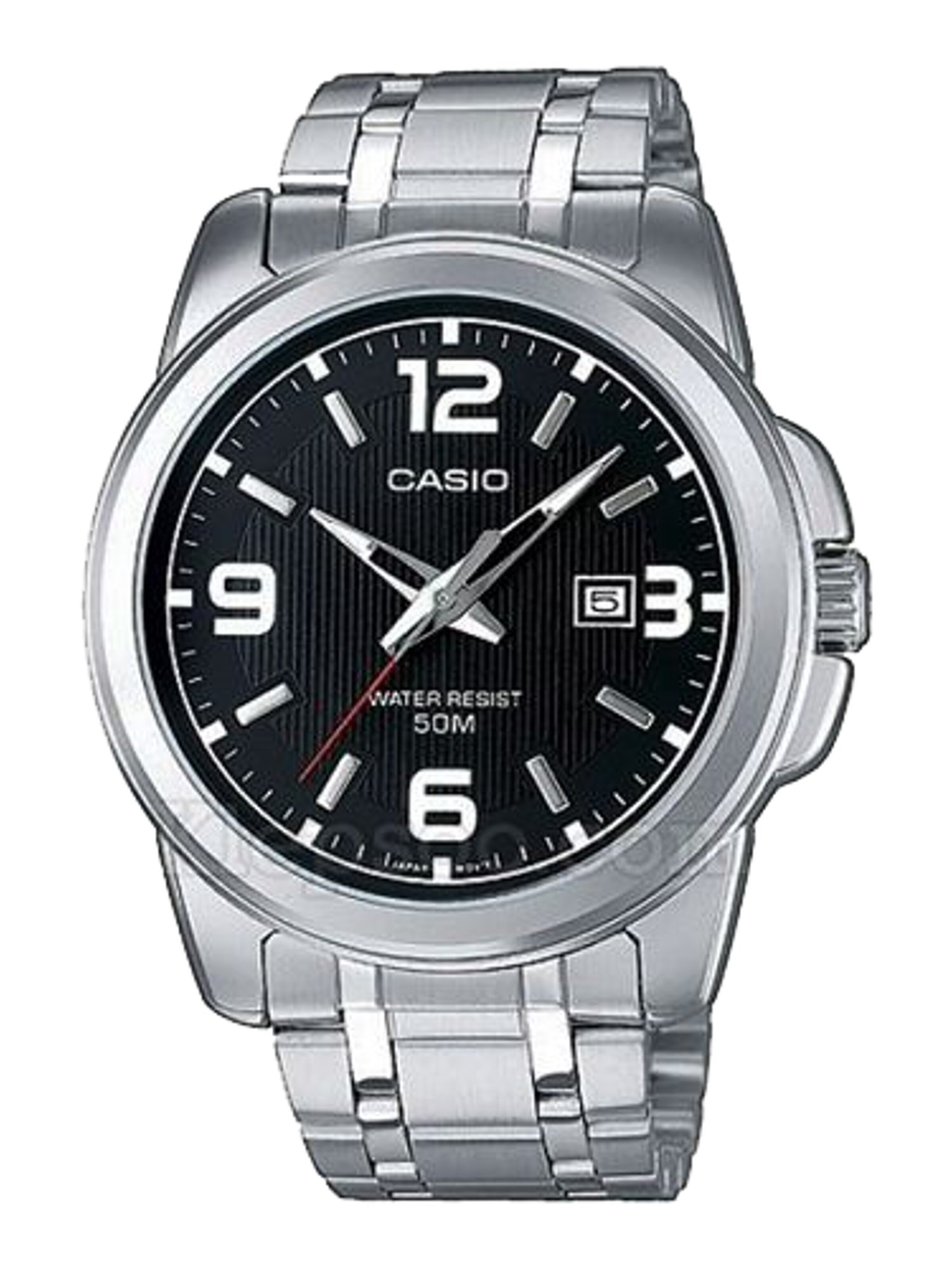 CASIO Analoguhr in Silber: Vorderseite
