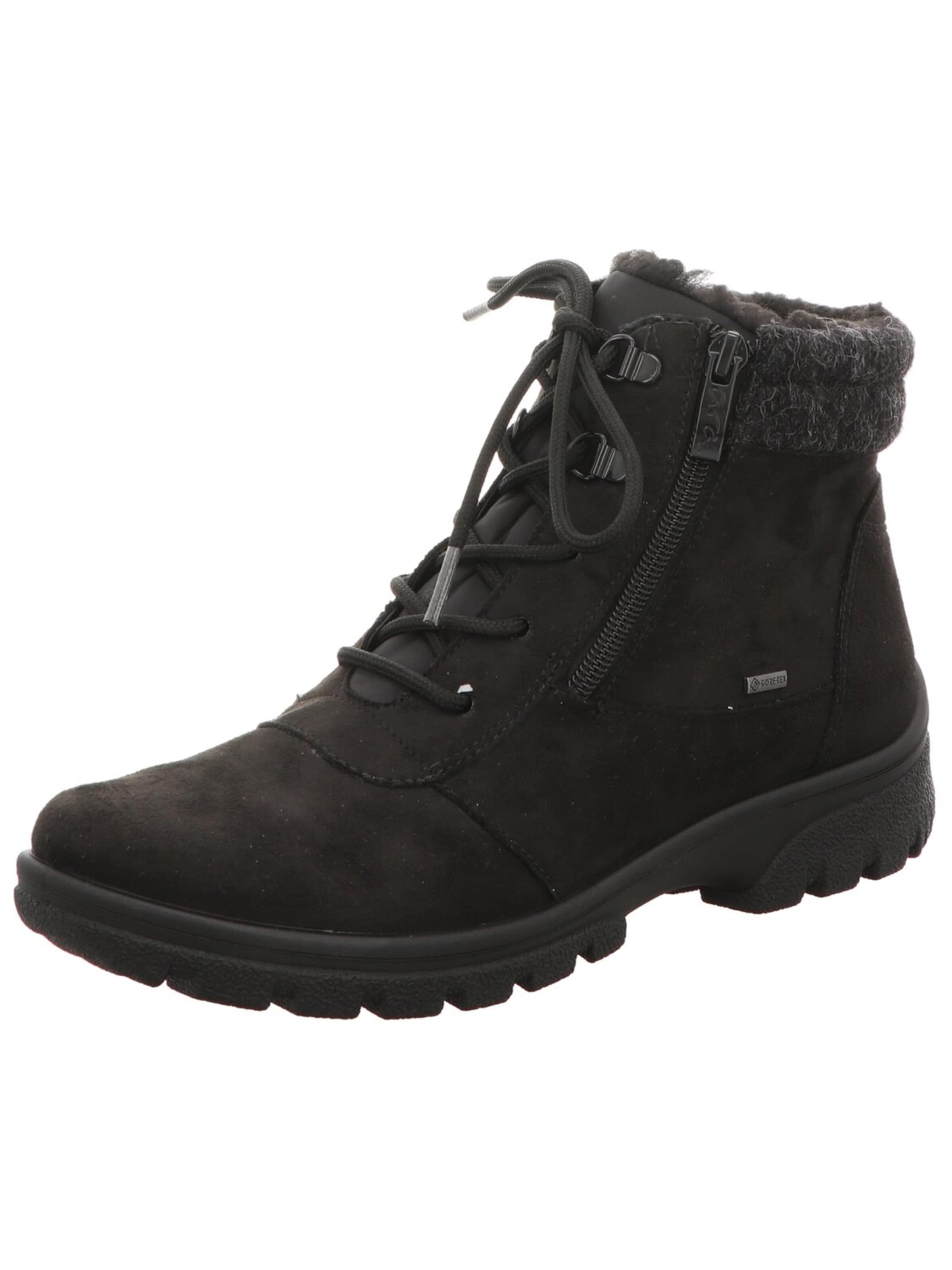 ARA - Botines con cordones 'Schnürstiefel Damen 12-49309-01 Textil in schwarz' en negro: frente