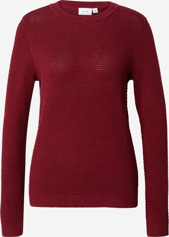 VILA Sweater 'VIDALO' in Red: front