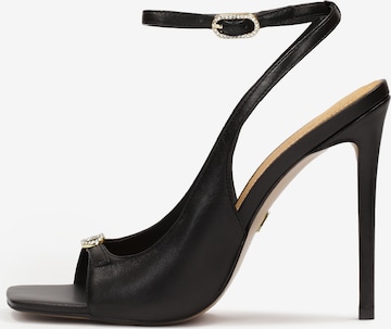 Kazar Strap Sandals in Black: front