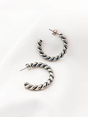 Hey Happiness - Pendientes 'Torsade' en plata
