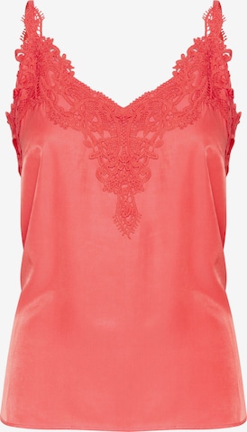 Cream Top 'Anna' in Red: front