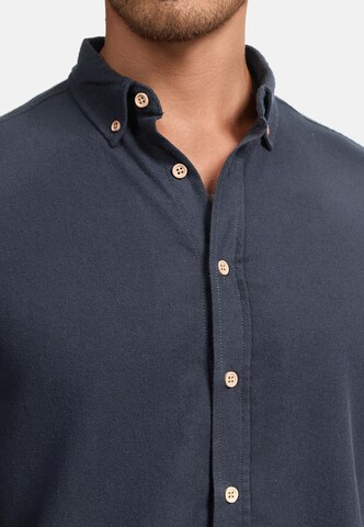 INDICODE JEANS Regular Fit Hemd 'Riverside' in Blau