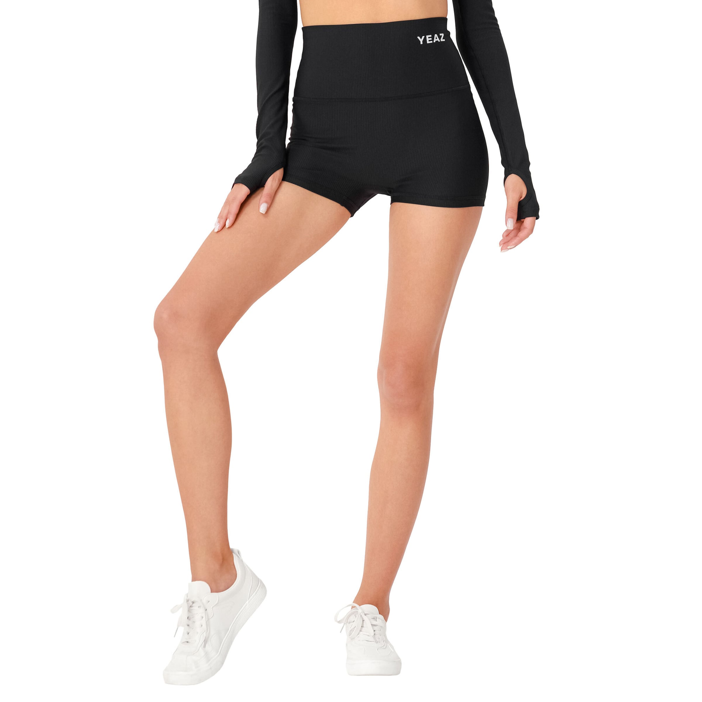Skinny Pantaloni sportivi 'Club Level' di YEAZ in nero: frontale