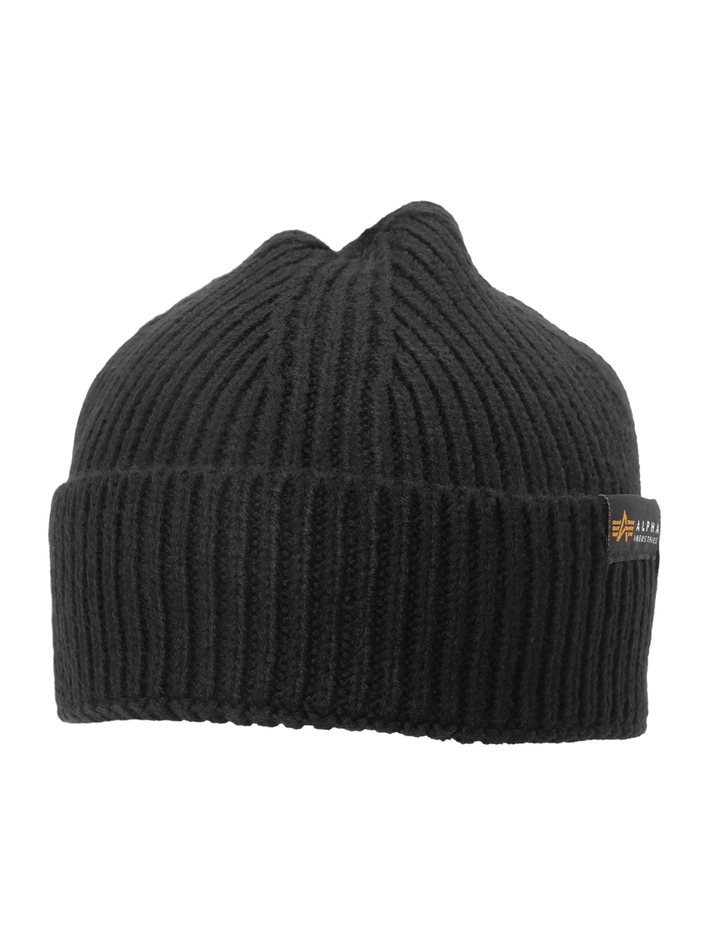 ALPHA INDUSTRIES Hue i sort: forside