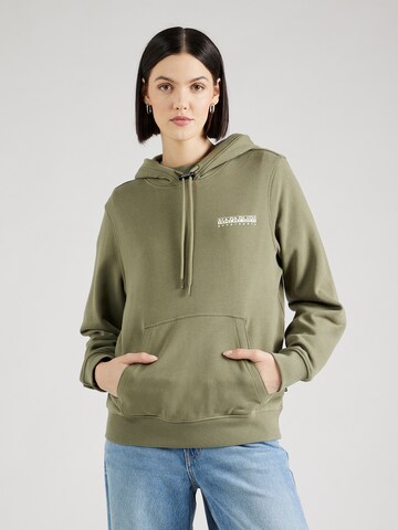 NAPAPIJRI Sweatshirt 'B-FABER' in Grün: predná strana