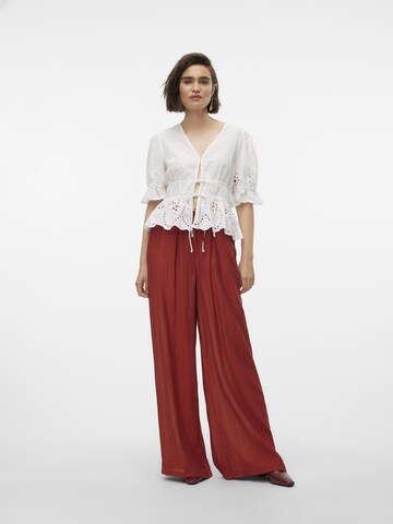 VERO MODA Wide Leg Bukser 'GAJA' i rød