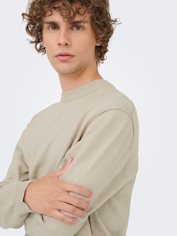 Only & Sons Pullover 'ONSGame' i beige