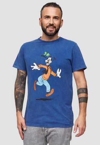 Recovered Shirt 'Disney Excited Goofy' in Blauw: voorkant