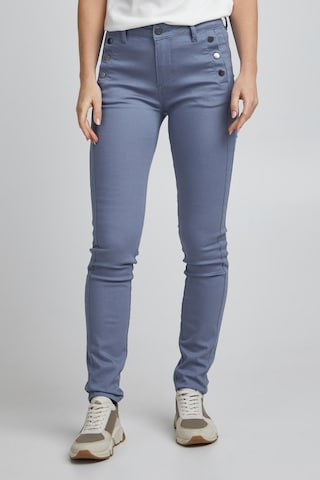 Fransa Slimfit Broek 'FRLOMAX 1' in Blauw: voorkant