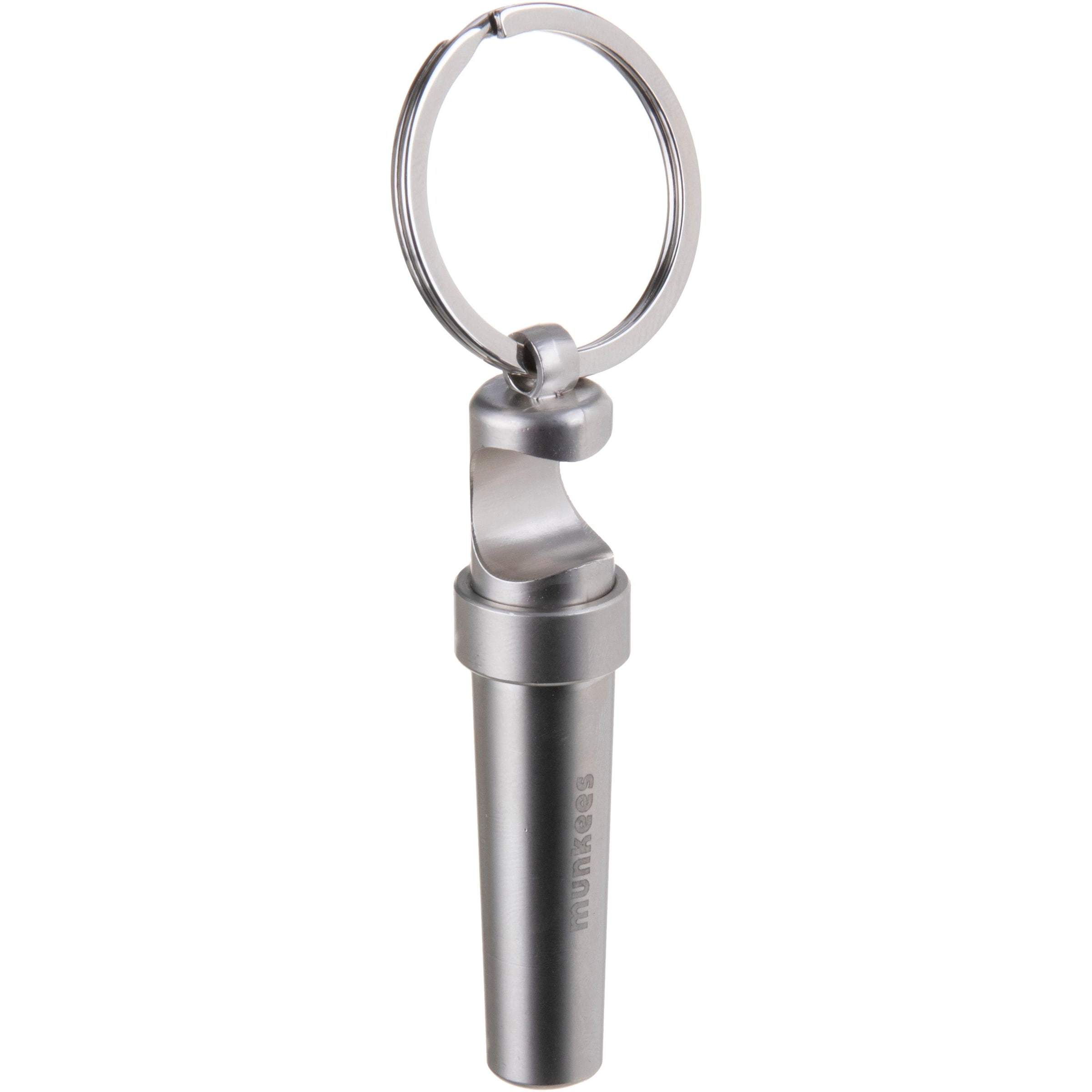 Munkees Key Ring in Silver: front