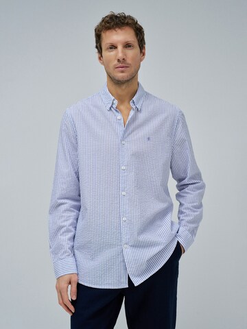 Salsa Jeans Regular fit Overhemd 'Birmingham' in Blauw: voorkant