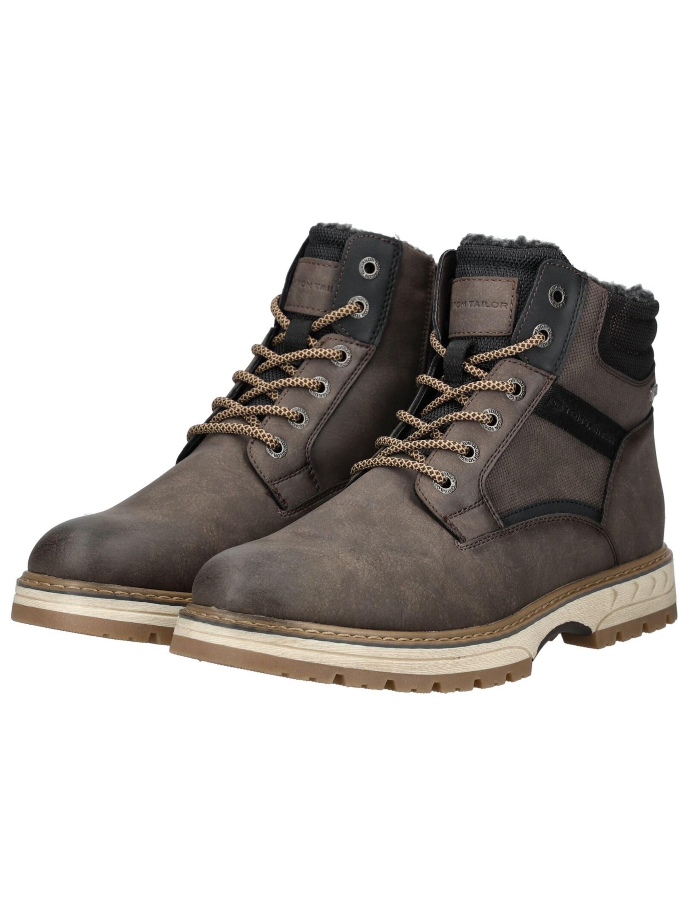 TOM TAILOR Lace-up boots in Brown