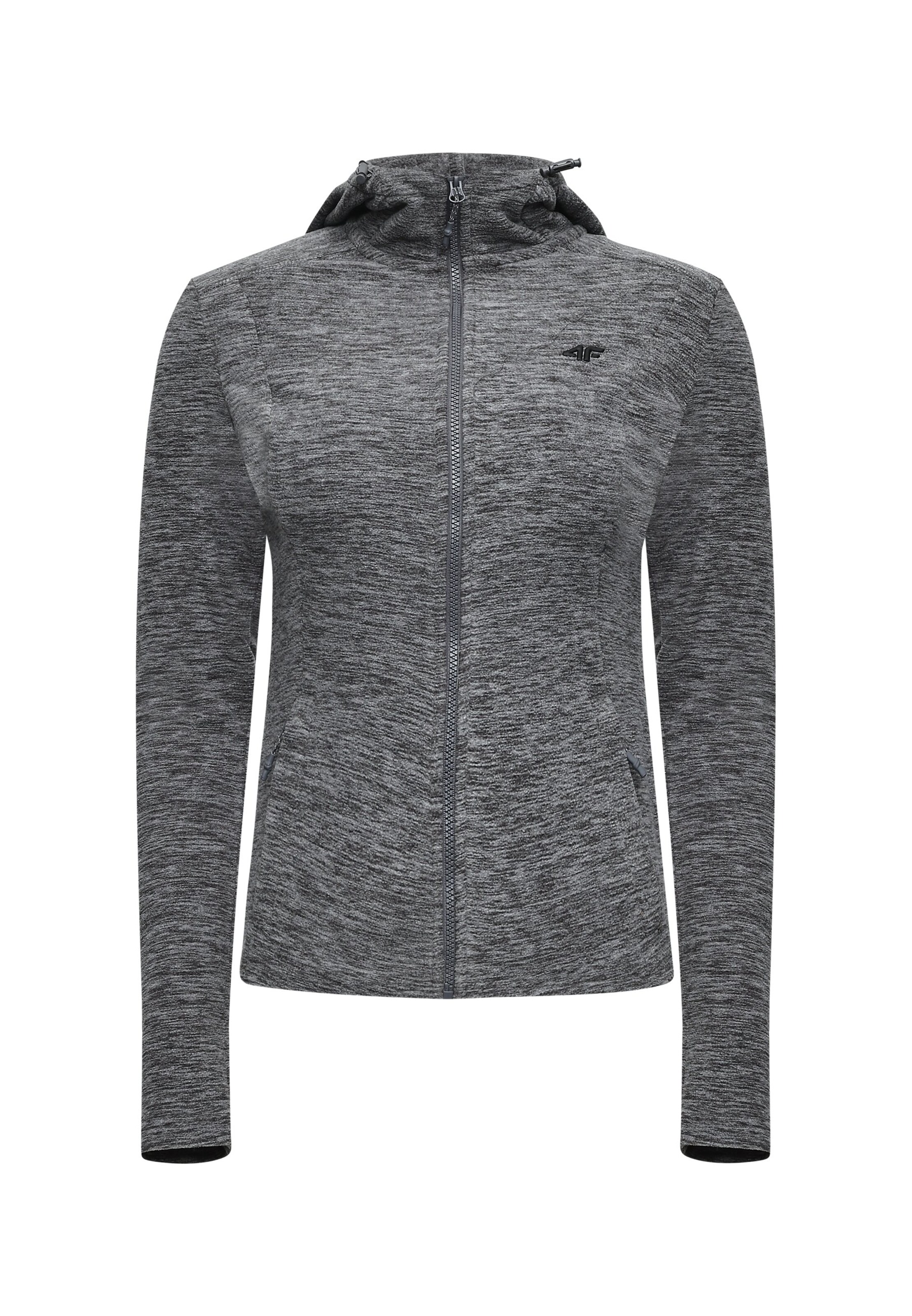 4F Funktionsfleecejacke in XS in dunkelgrau, Produktansicht