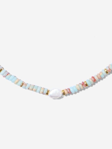 ØYRE Łańcuszek 'Mixed Bead' w kolorze niebieski