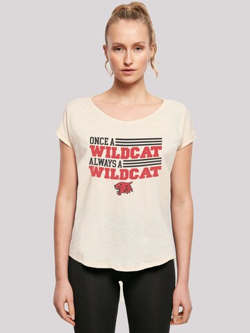 T-shirt 'Disney High School Musical Once a Wildcat Always a Wildcat' F4NT4STIC en beige : devant