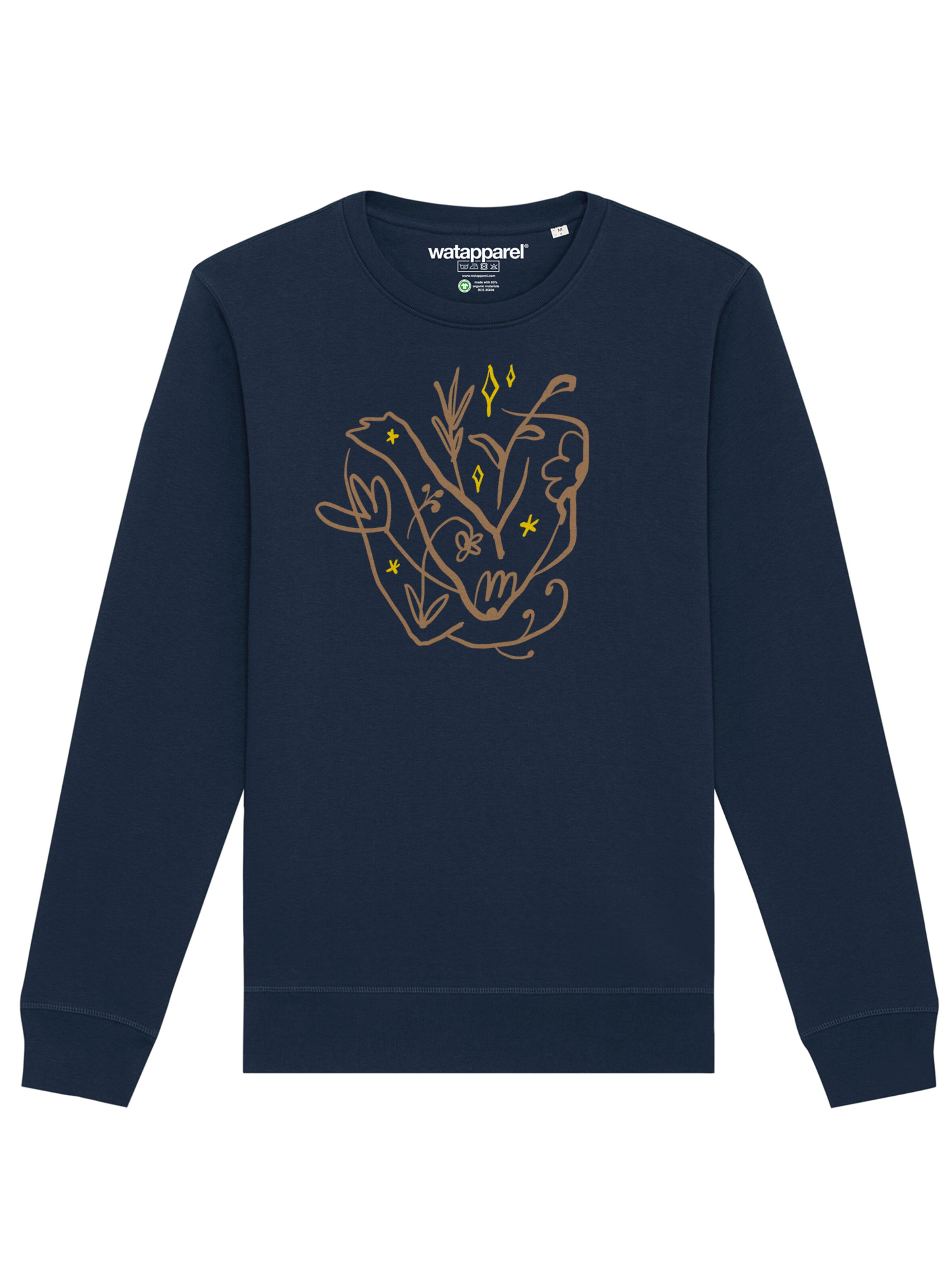 Sweat-shirt 'Self Love' Watapparel en bleu : devant
