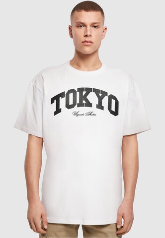 MT Upscale - Camisa 'Tokyo College' em branco: frente