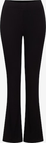 ESOTIQ - Pantalón 'Haushose Schlaghose Viskose Mix weich bequem elastischer Bund Clear' en negro: frente