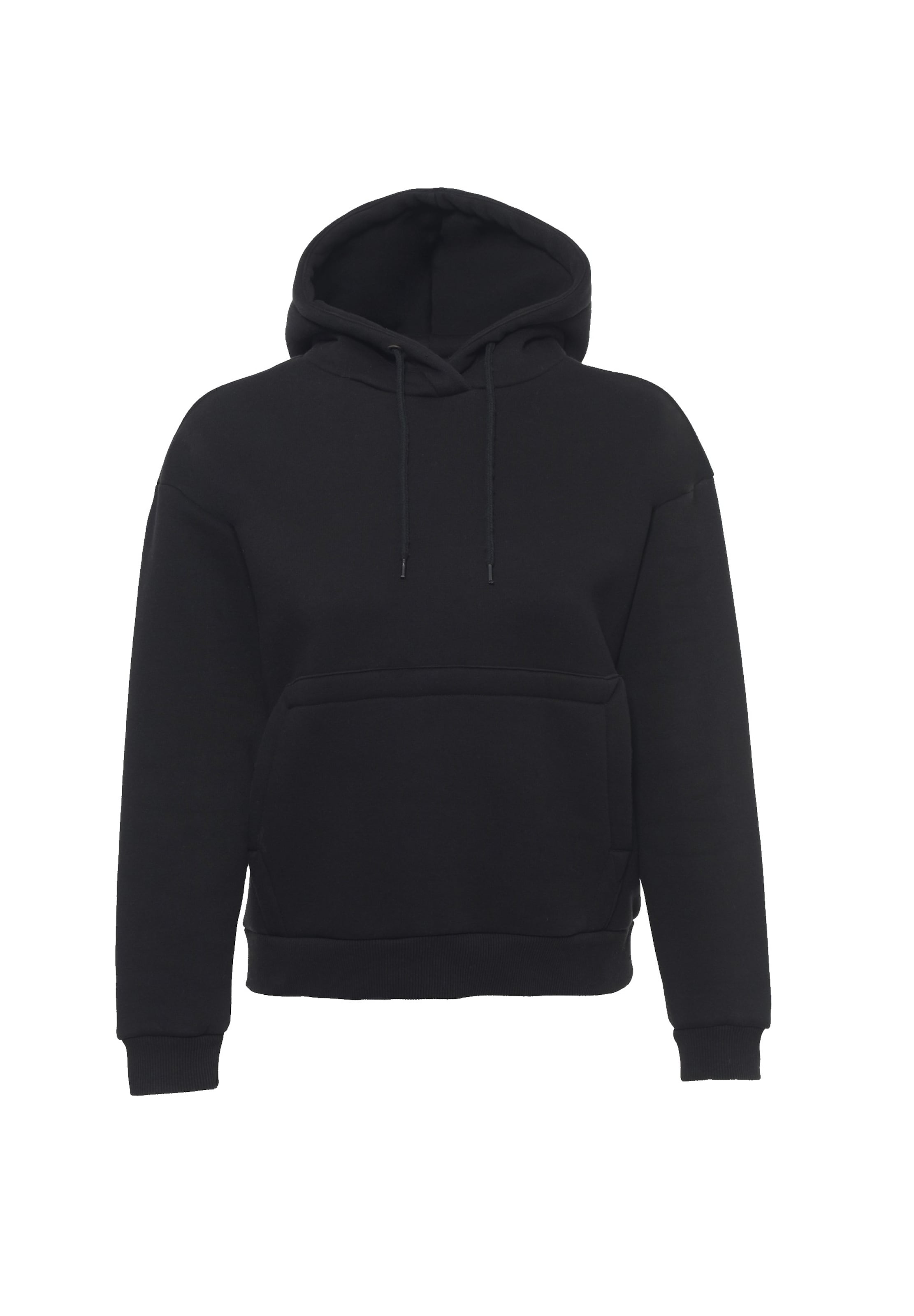 FRESHLIONS Kapuzenpullover 'Balina' in Schwarz: Vorderseite