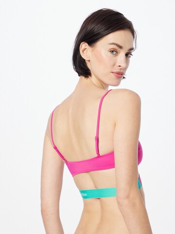 Calvin Klein Swimwear Bustier Bikini felső - rózsaszín