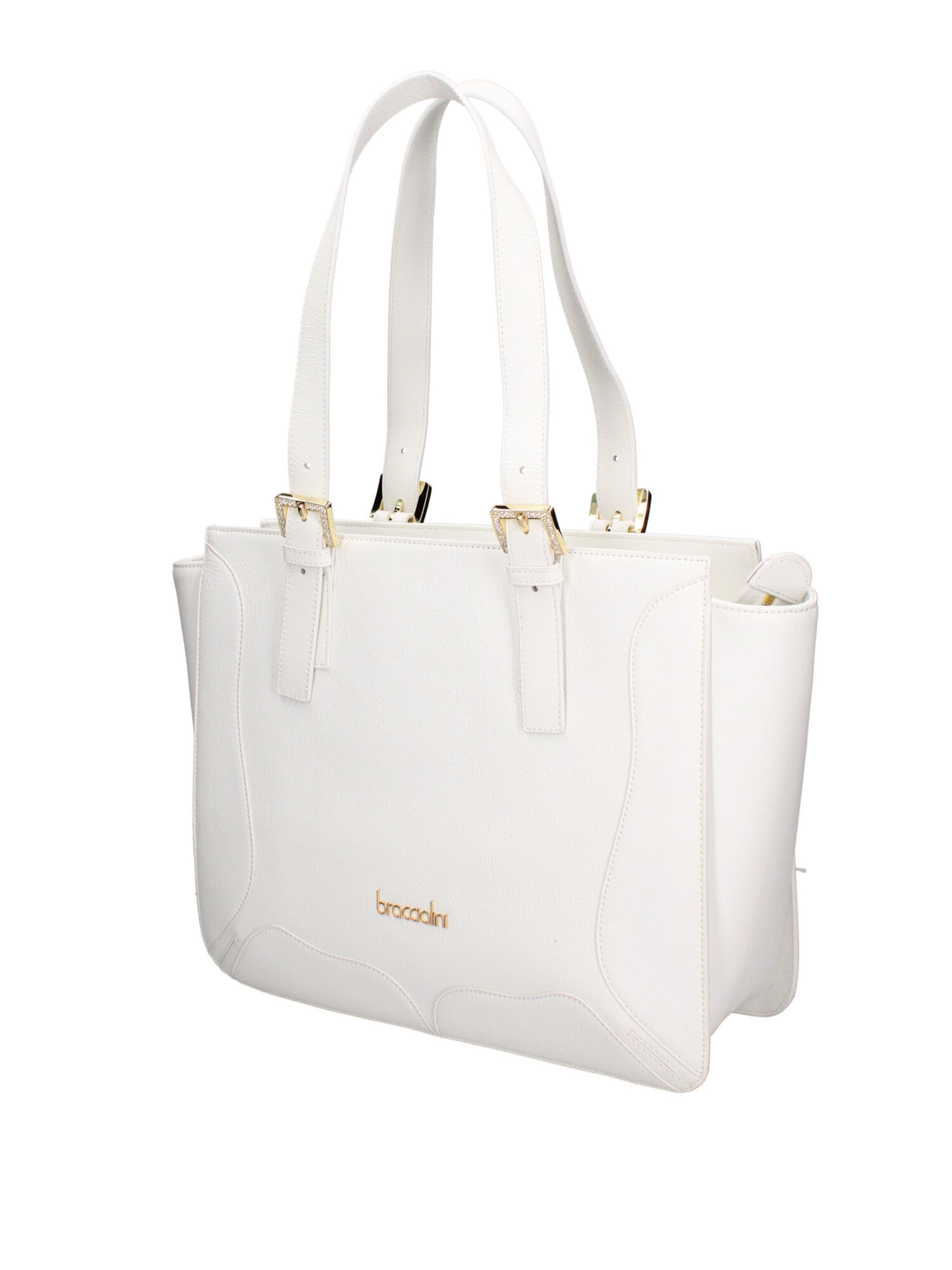 Borsa a spalla di Braccialini in bianco: frontale