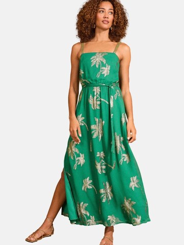 love & roses - Vestido de verano en verde: frente