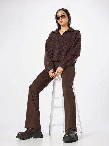 OVS Flared Pleated Pants in Brown