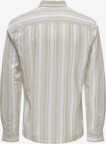 Only & Sons - Ajuste regular Camisa 'CAIDEN' en beige