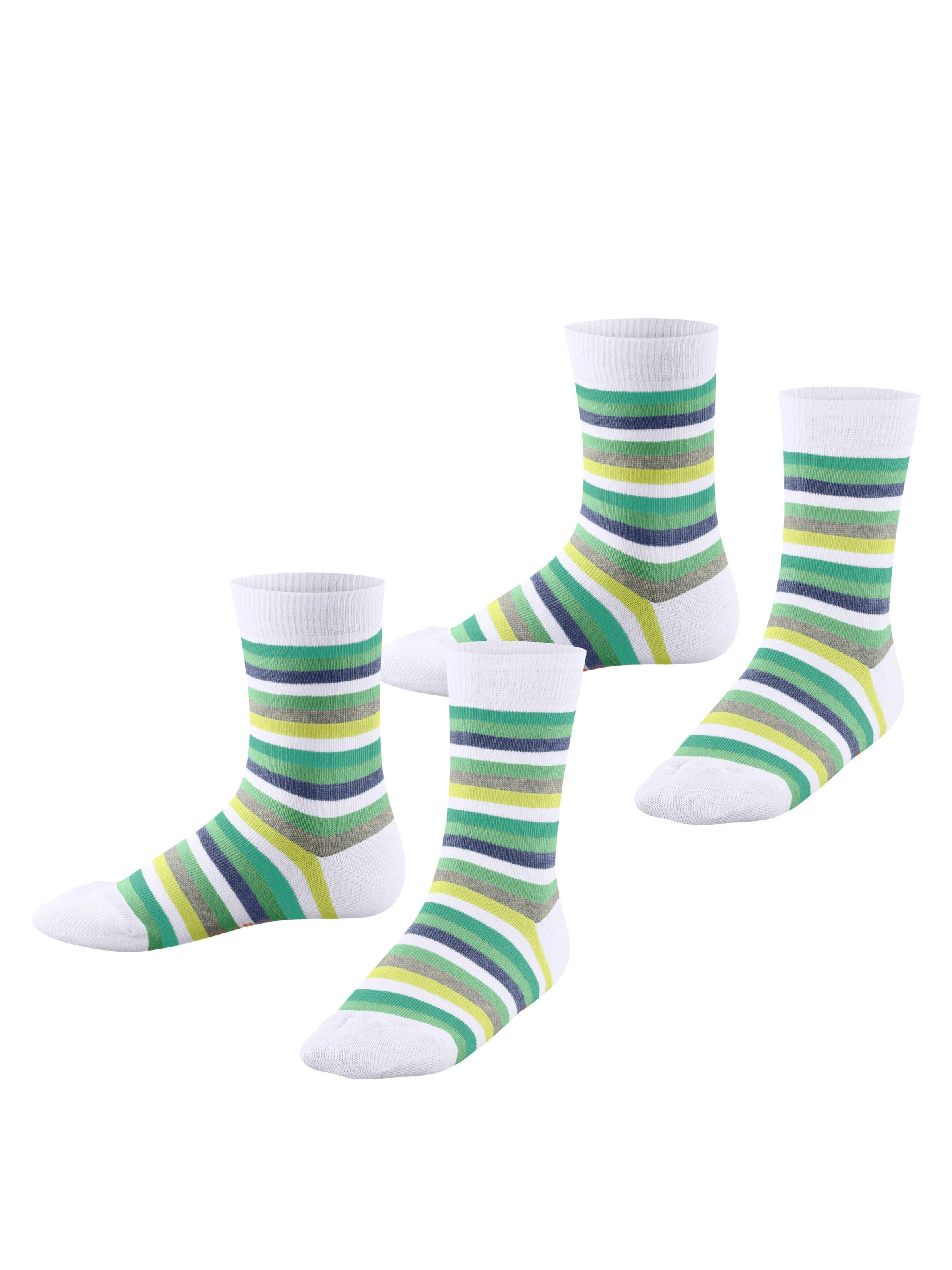 ESPRIT Socken 'Playful Stripe 2-Pack'‌‌ in Grün: Vorderseite