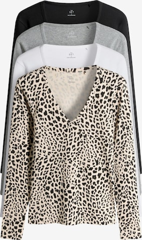 T-shirt The Set en beige : devant