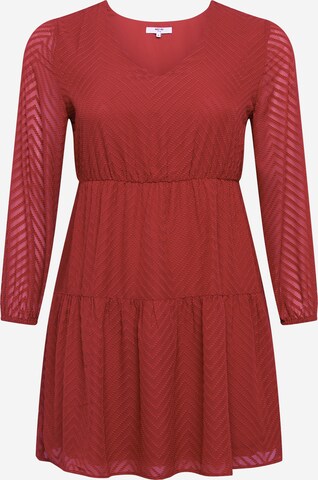 ABOUT YOU Curvy Jurk 'Lia' in Rood: voorkant