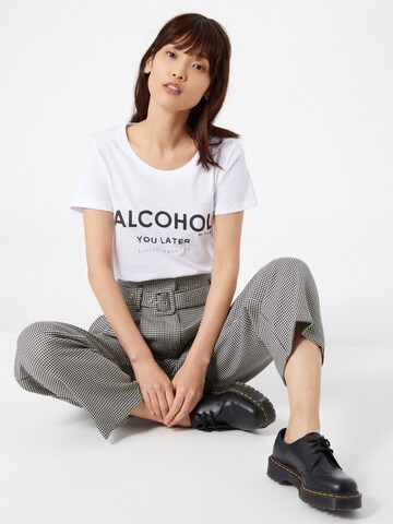 T-shirt 'Alcohol' EINSTEIN & NEWTON en blanc