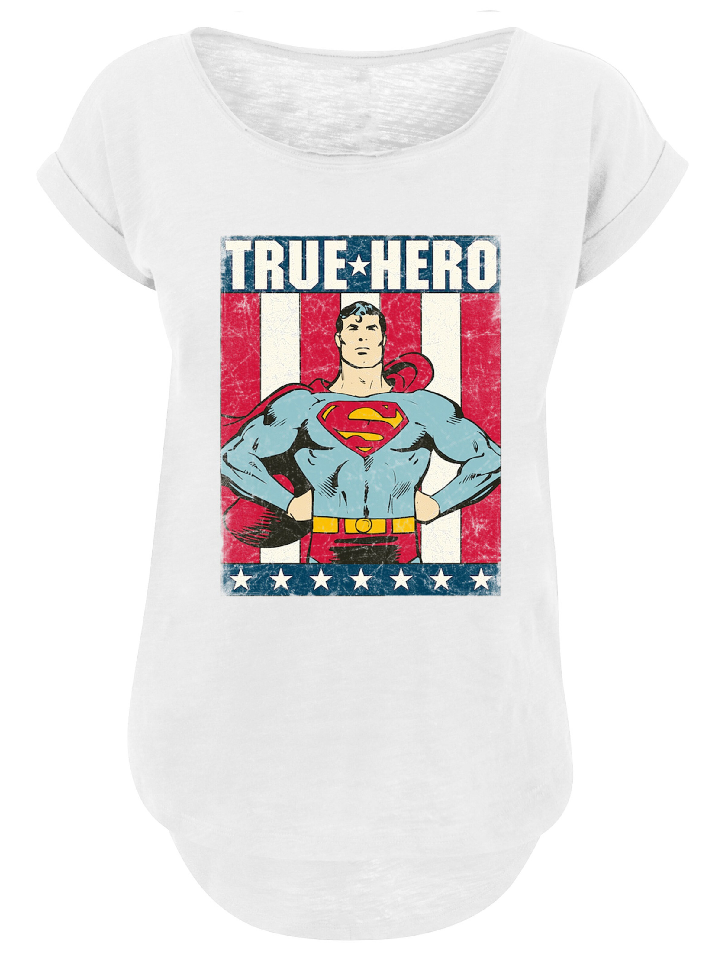 F4NT4STIC Shirt 'Superman True Hero' in White: front