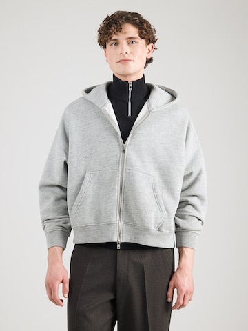 Veste de survêtement 'ESSENTIAL' Abercrombie & Fitch en gris : devant