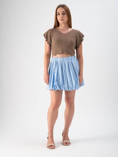 MND Jupe 'Balloon miniskirt' en bleu clair, Vue avec produit