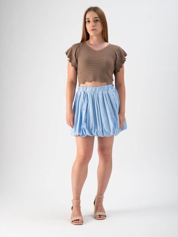 MND - Falda 'Balloon miniskirt' en azul: frente
