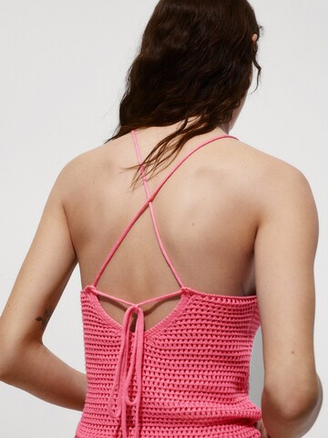 MANGO Knitted top 'MORONA' in Pink