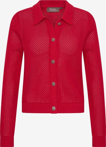 4funkyflavours Strickjacke 'We Had Enough' in Rot: predná strana