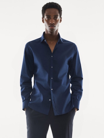MANGO MAN Slim fit Overhemd 'Palmar' in Blauw: voorkant