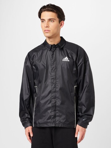 ADIDAS SPORTSWEAR Athletic Jacket 'Traveer Wind.Rdy' in Black: front