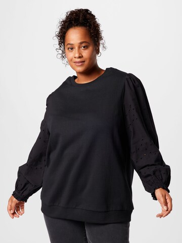Dorothy Perkins Curve Sweatshirt in Black: front