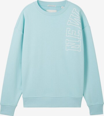 TOM TAILOR Sweatshirt in Groen: voorkant