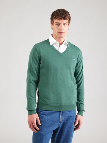 GANT Sweter 'CLASSIC' w kolorze zielony: przód